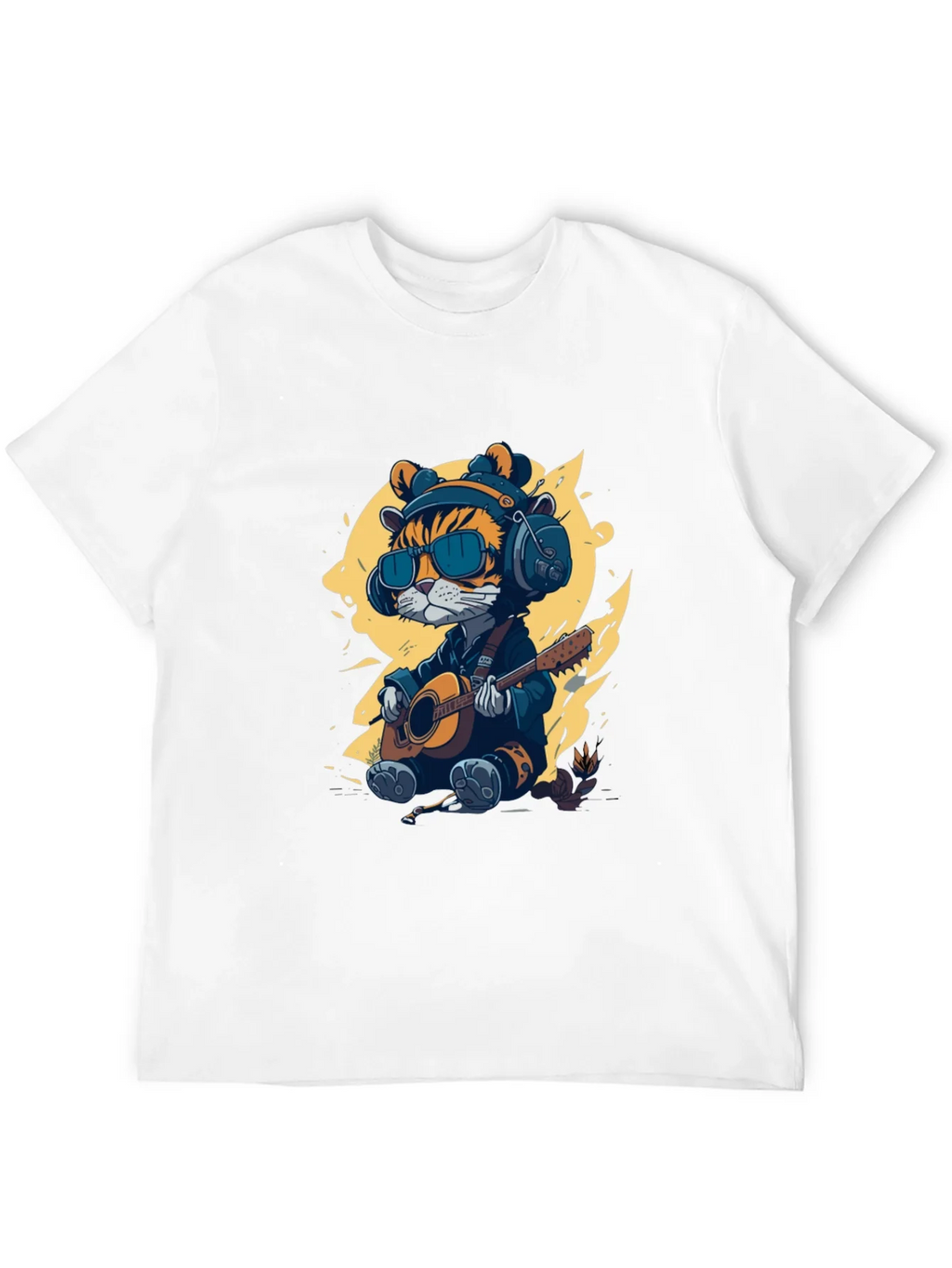 Cool Cat Guitar Player T-Shirt product image 11