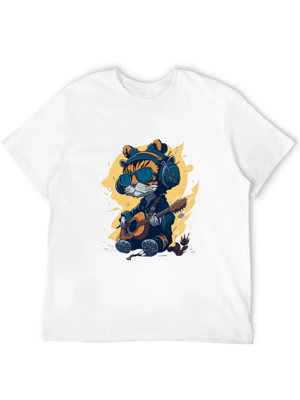 Cool Cat Guitar Player T-Shirt product image 11