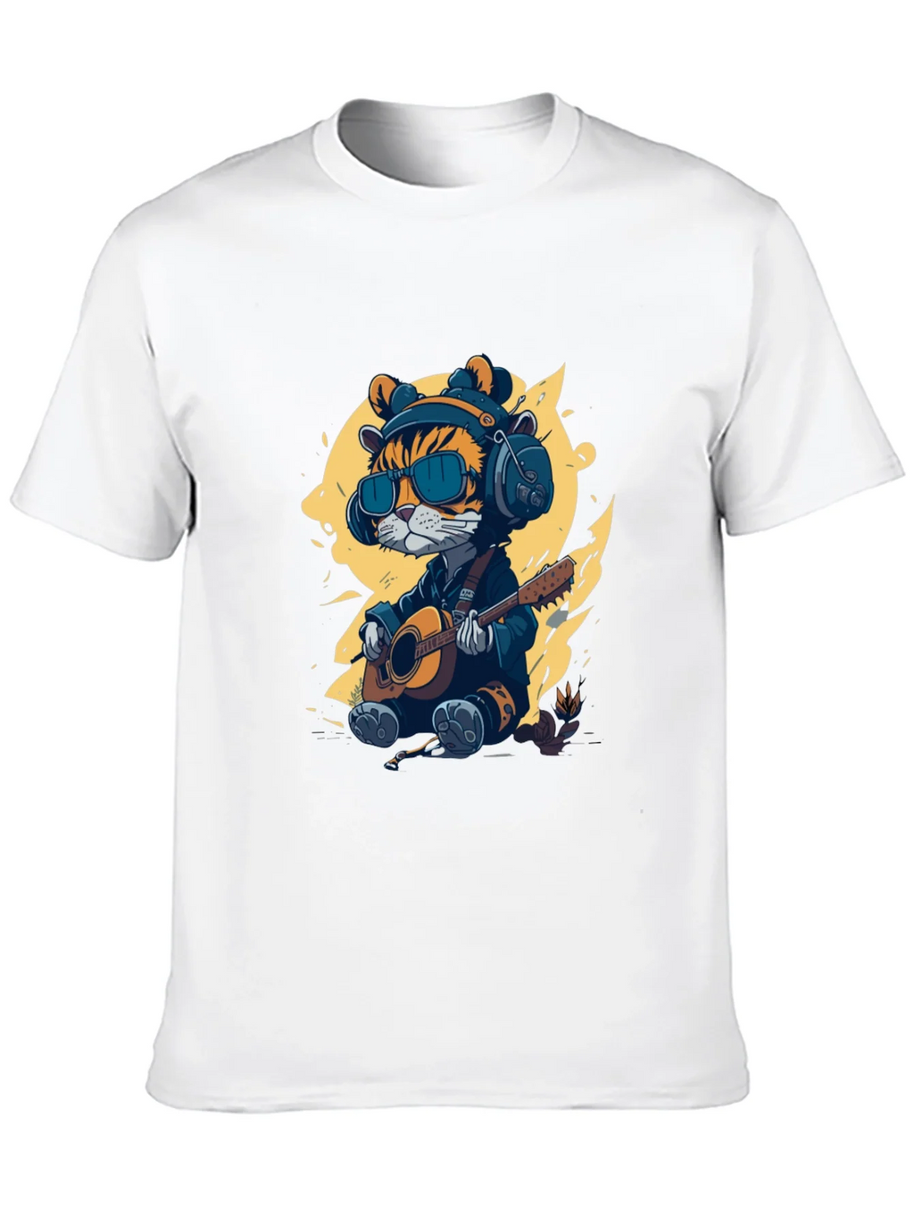 Cool Cat Guitar Player T-Shirt product image 9