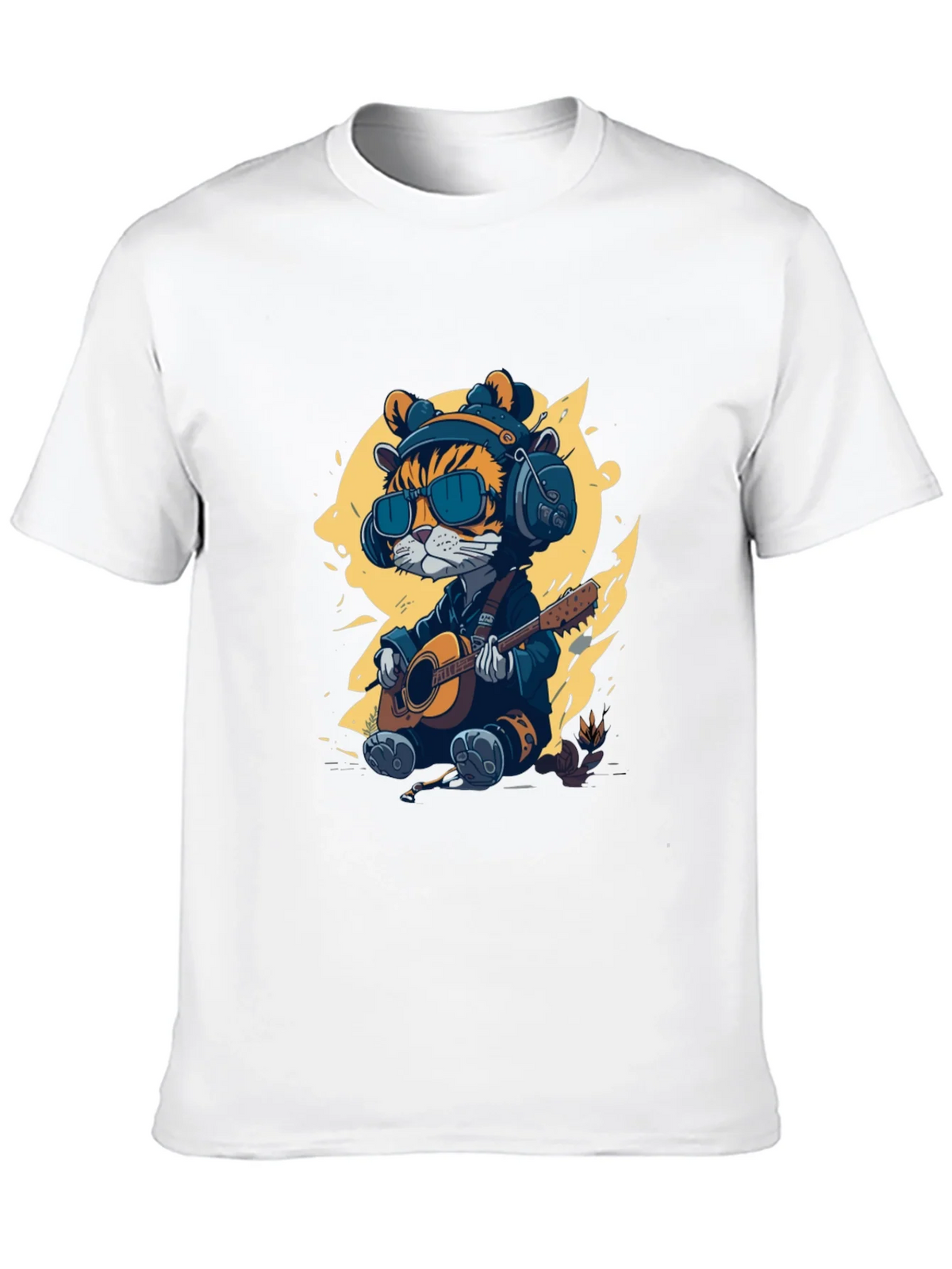 Cool Cat Guitar Player T-Shirt product image 9