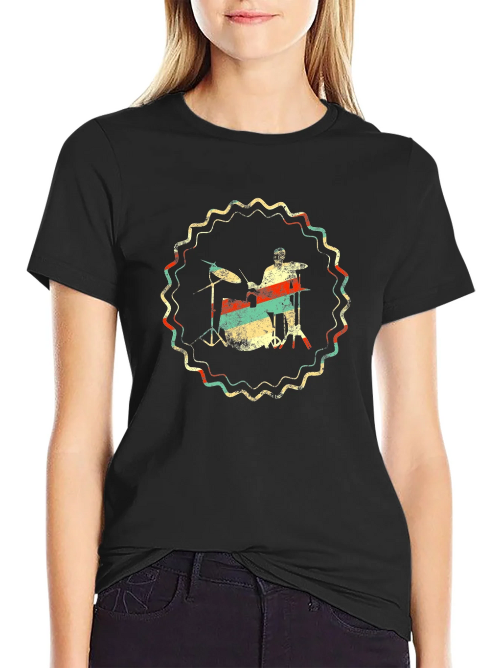 Vintage Drummer T-Shirt - Retro Style product image 2