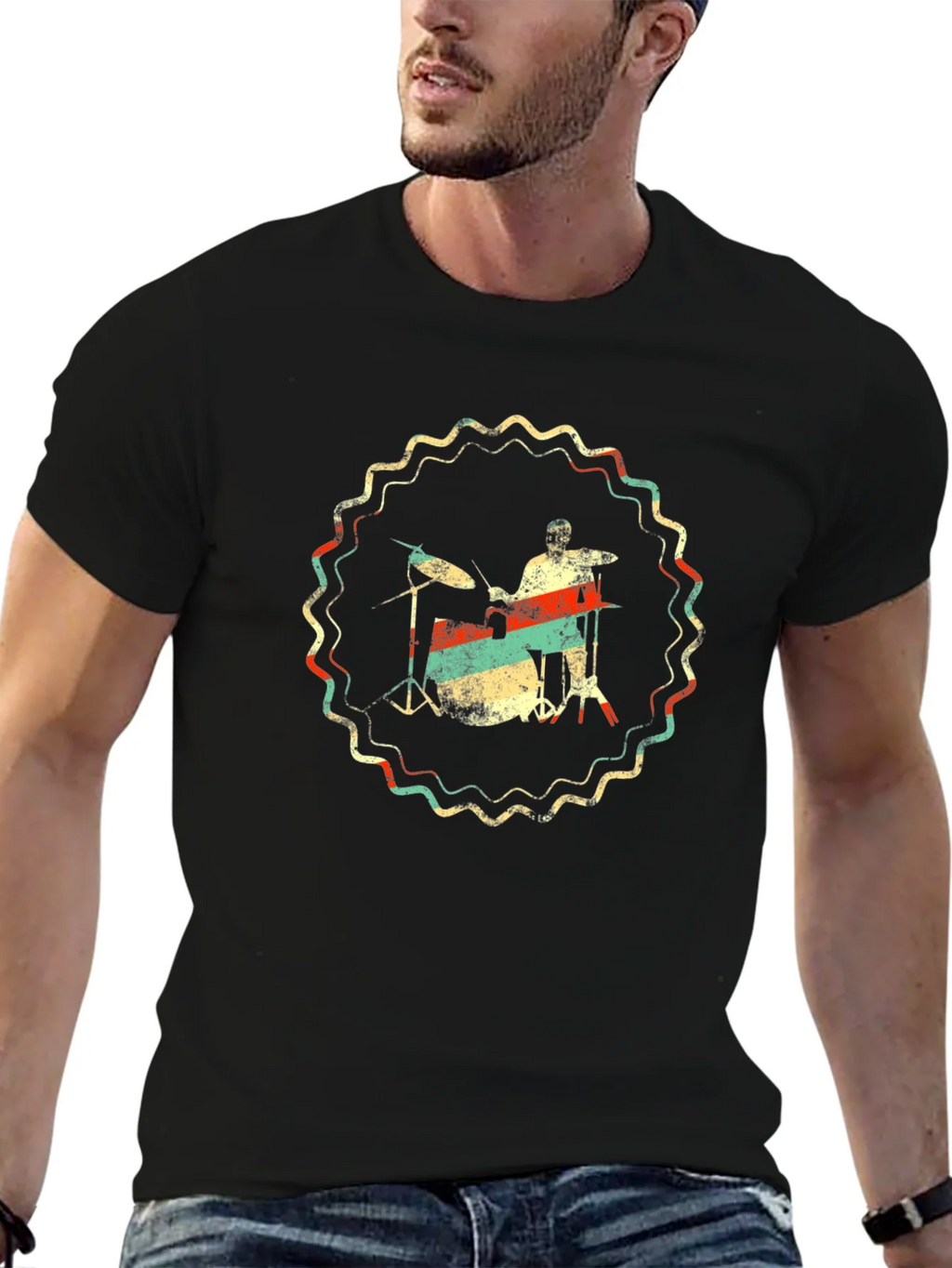 Vintage Drummer T-Shirt - Retro Style product image 6
