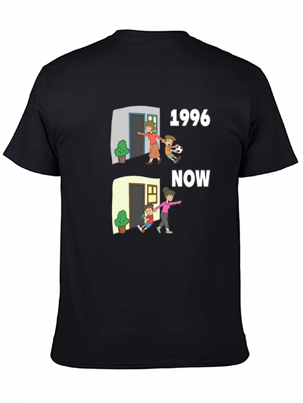 1996 vs Now Cartoon T-Shirt product image 4