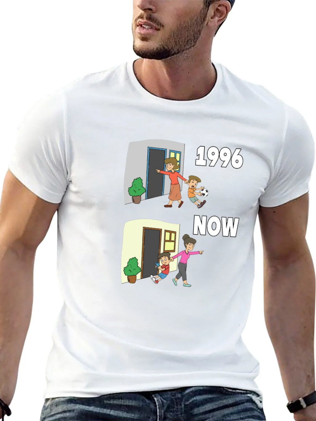 1996 vs Now Cartoon T-Shirt product image 12
