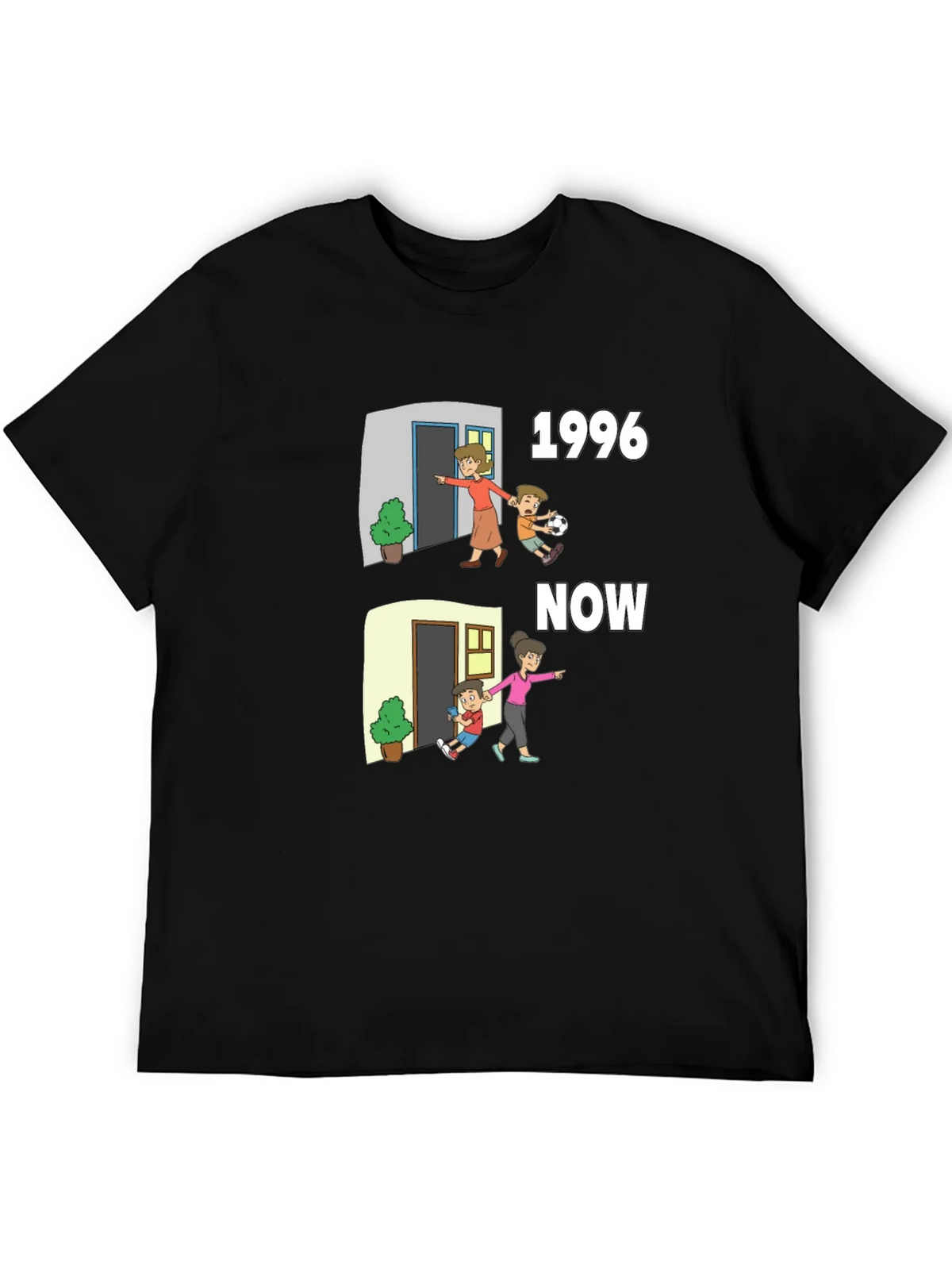 1996 vs Now Cartoon T-Shirt product image 5