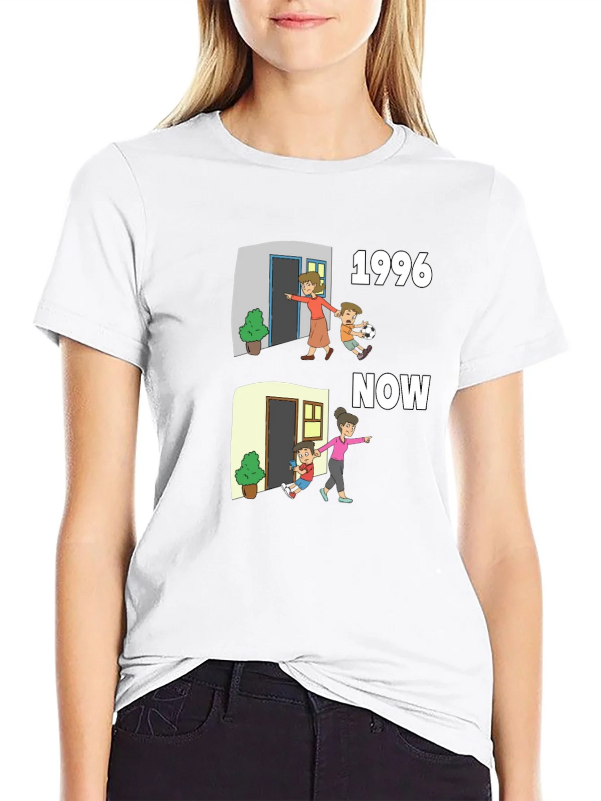 1996 vs Now Cartoon T-Shirt product image 8