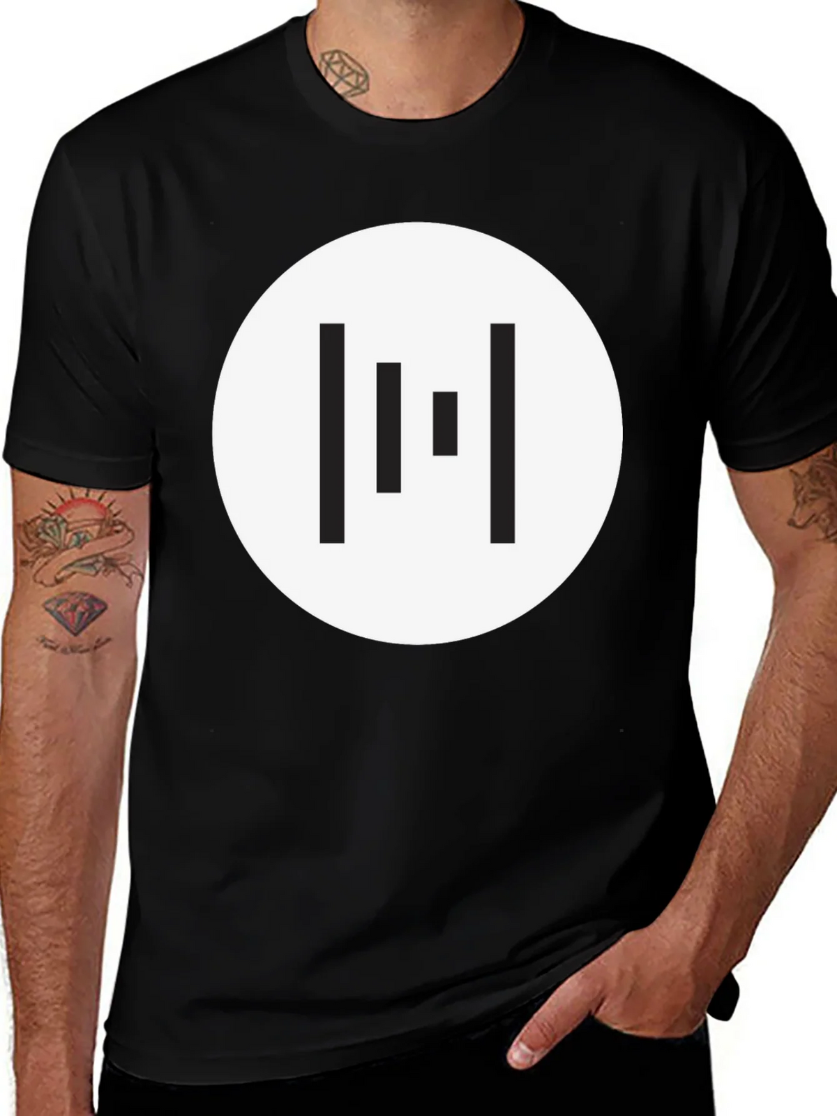 Minimalist Geometric T-Shirt - Black product image 1