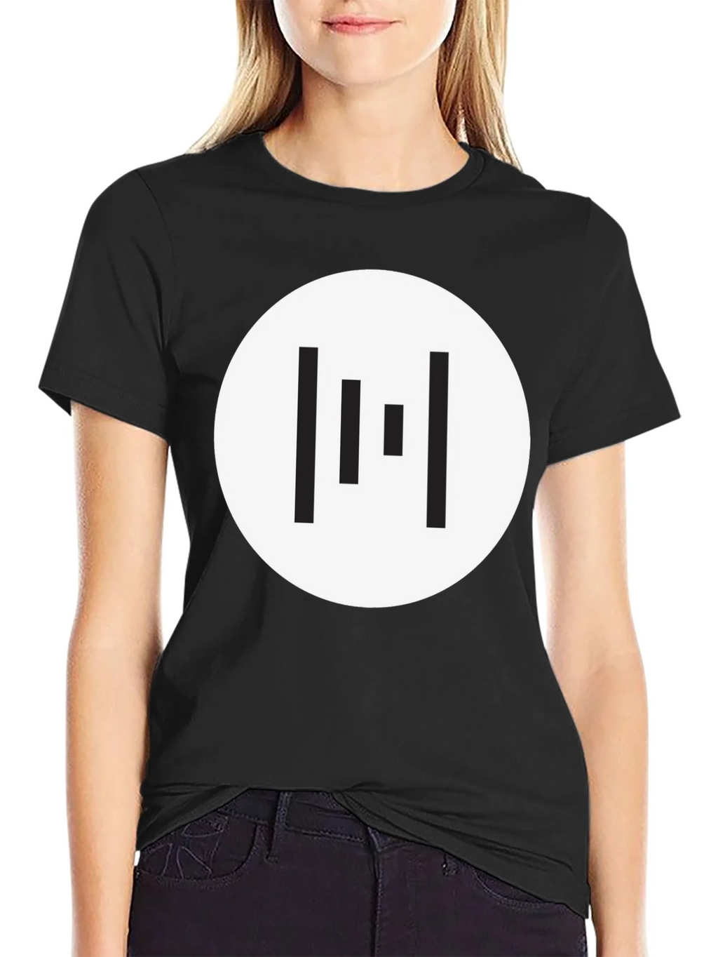 Minimalist Geometric T-Shirt - Black product image 2