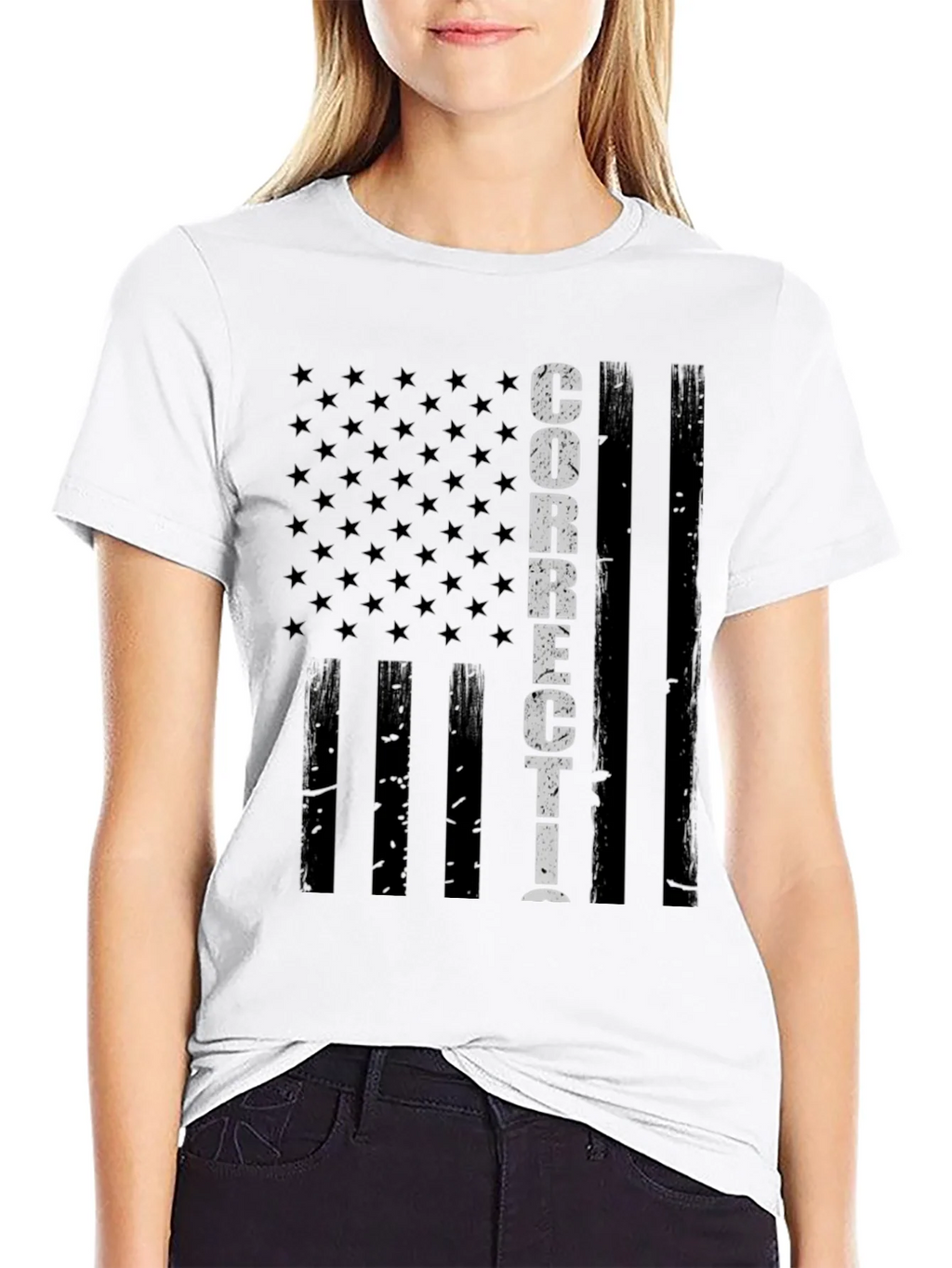 Corrections Officer American Flag T-Shirt product image 8