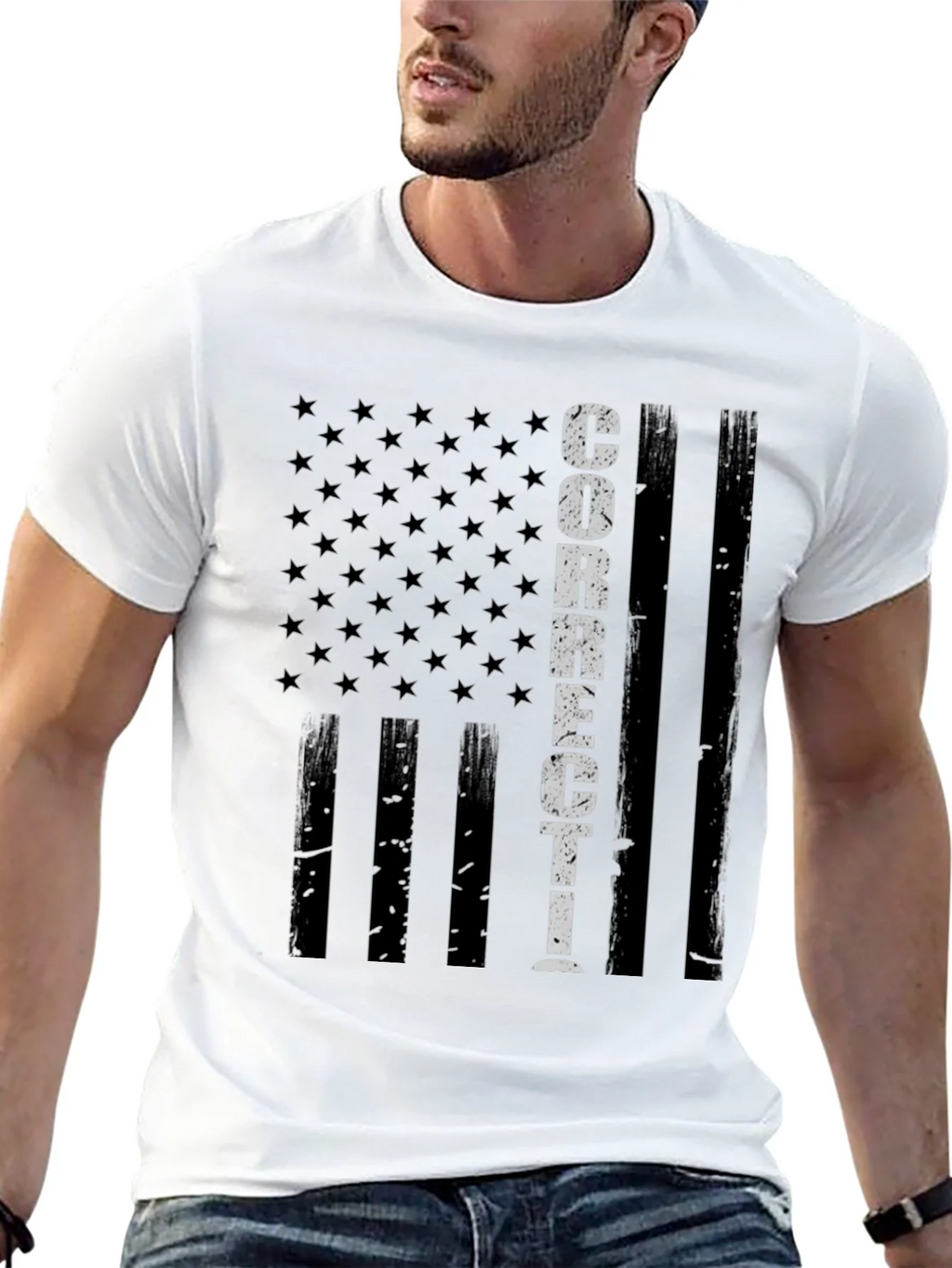 Corrections Officer American Flag T-Shirt product image 12