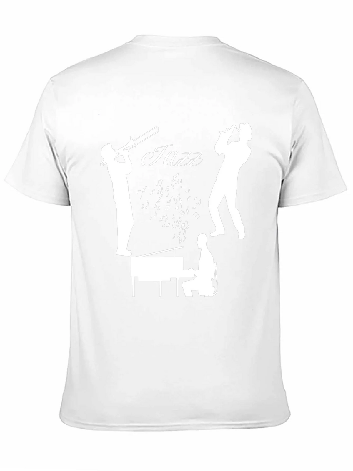 Jazz Music T-Shirt - Trombone Trumpet Piano Design product image 3