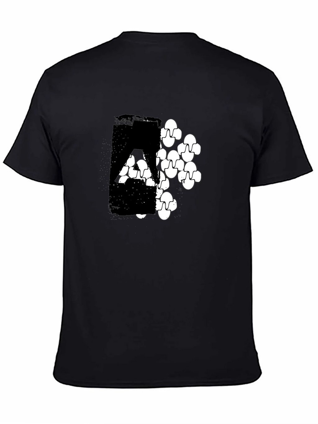 Modern Graphic Print Black T-Shirt product image 4
