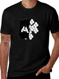Modern Graphic Print Black T-Shirt product image 1