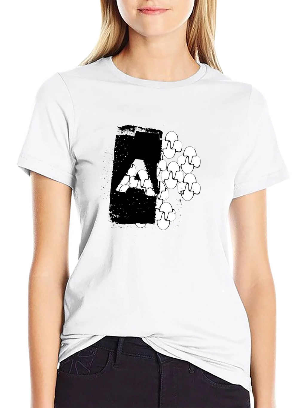 Modern Graphic Print Black T-Shirt product image 8