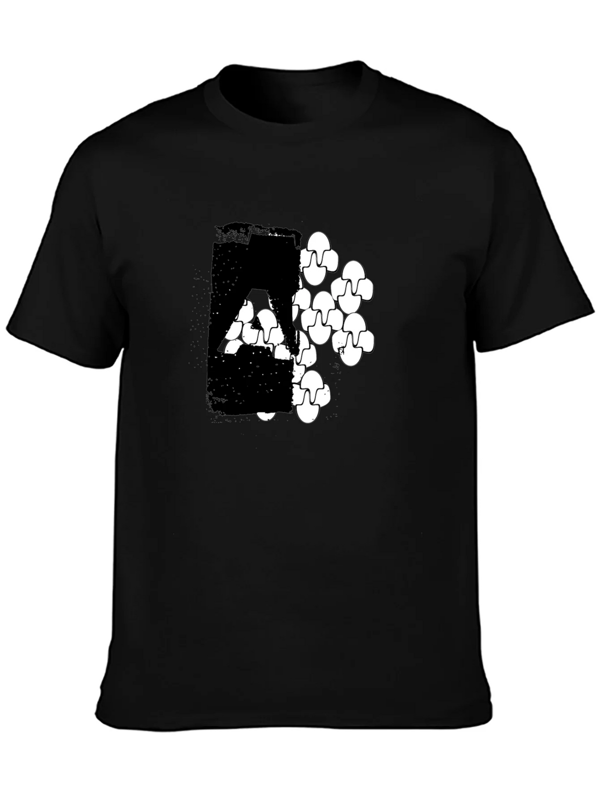 Modern Graphic Print Black T-Shirt product image 3