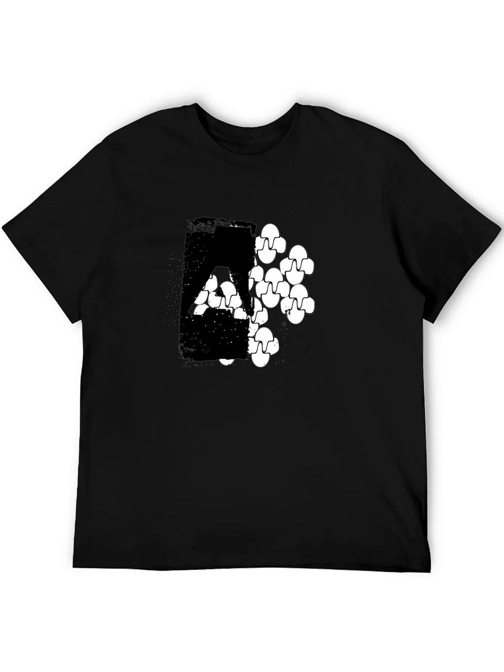 Modern Graphic Print Black T-Shirt product image 5