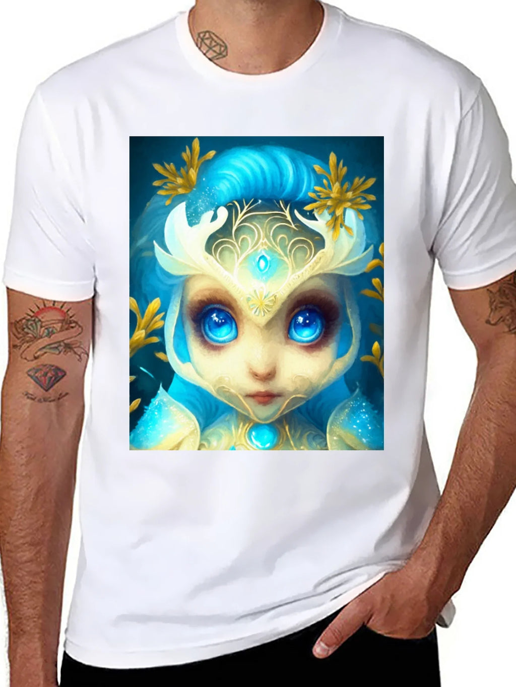 Mystical Creature Graphic Tee - Black Cotton Blend product image 6