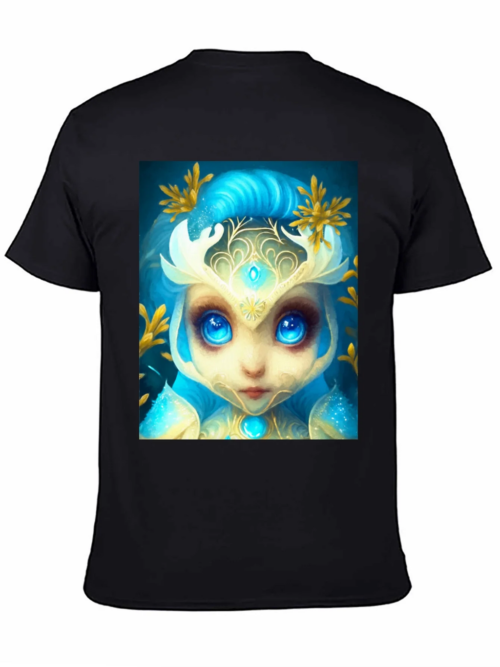 Mystical Creature Graphic Tee - Black Cotton Blend product image 3