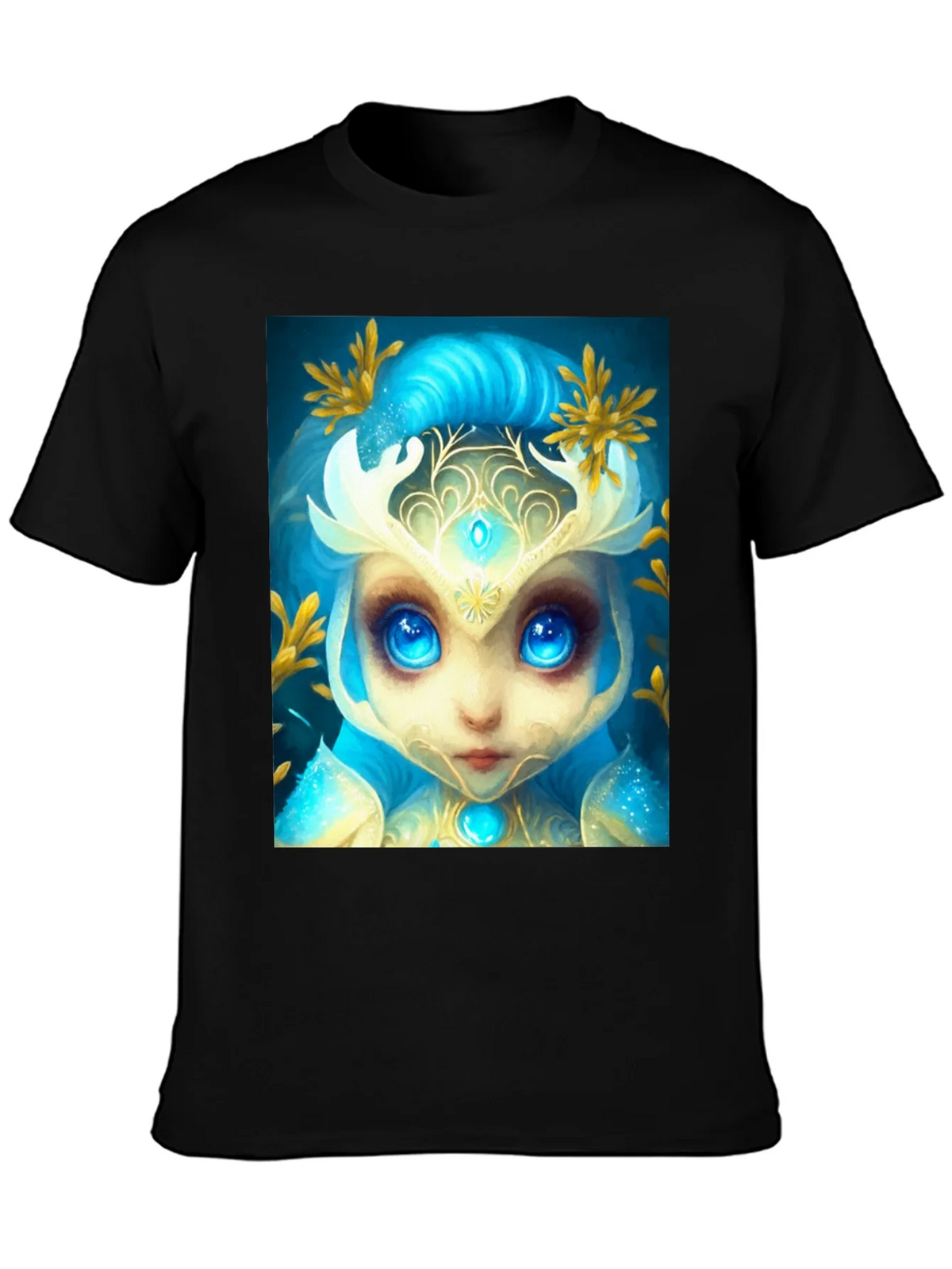Mystical Creature Graphic Tee - Black Cotton Blend product image 2