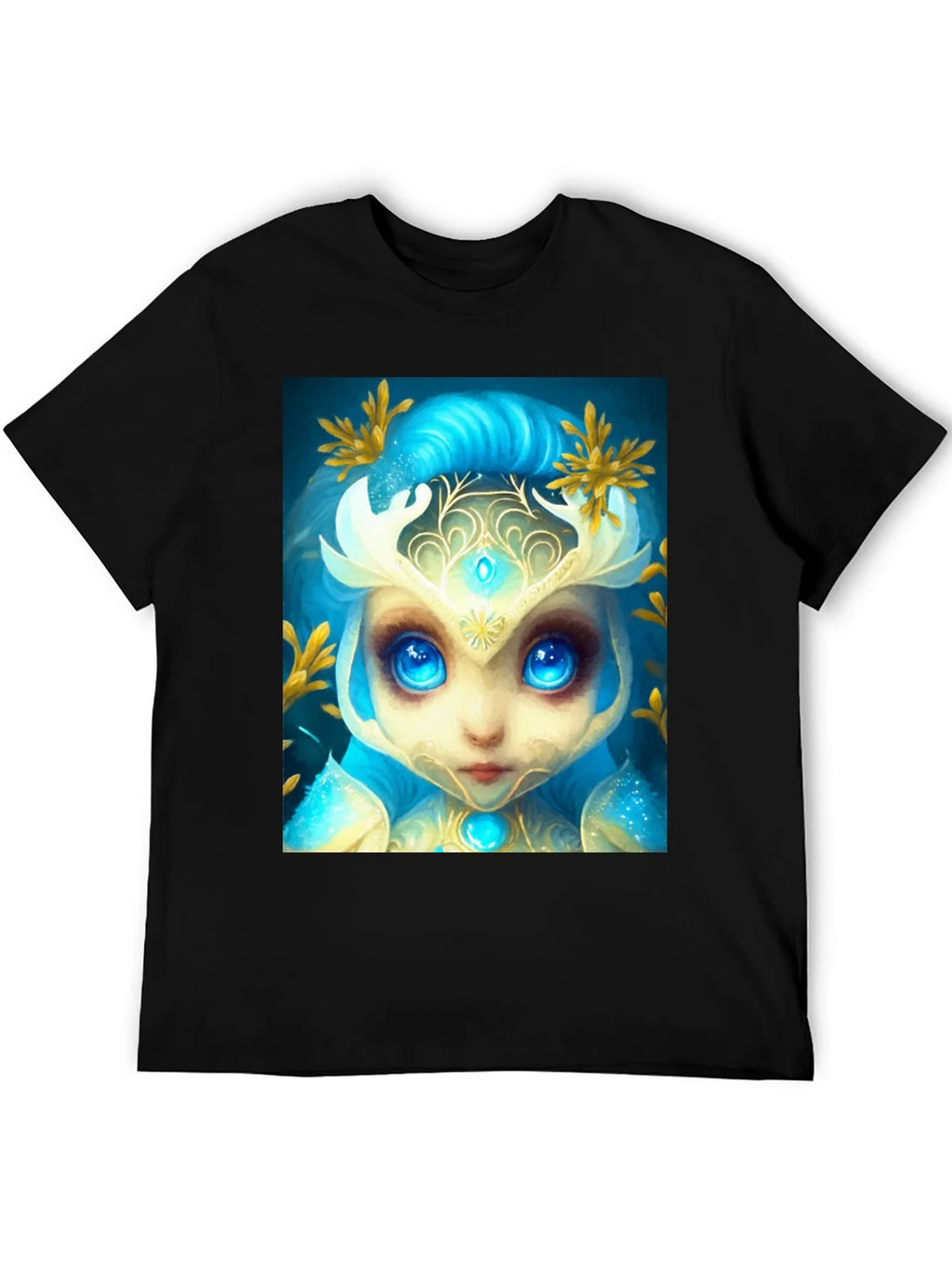 Mystical Creature Graphic Tee - Black Cotton Blend product image 4