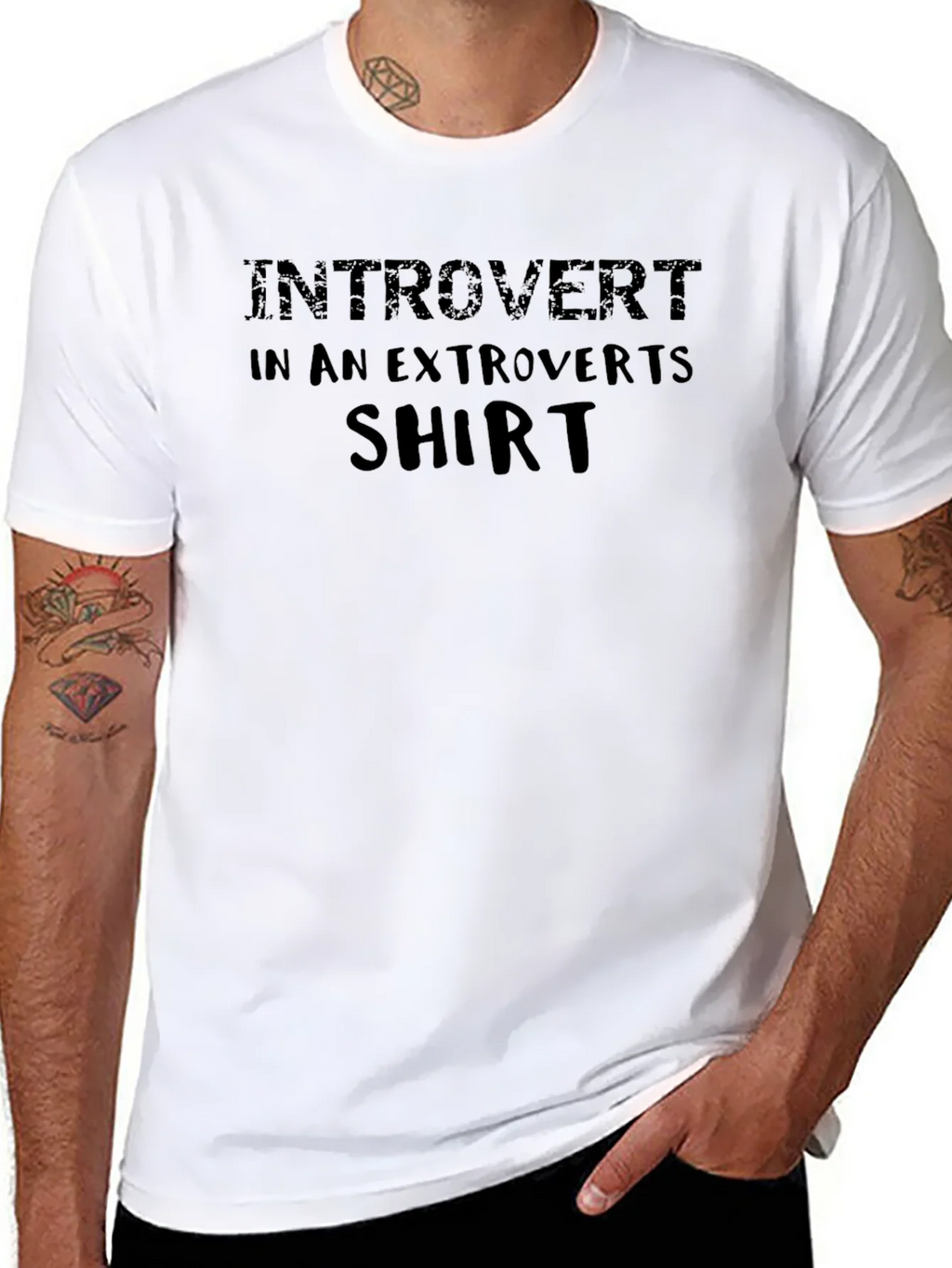 Introvert in an Extroverts Shirt - Funny Graphic Tee product image 7