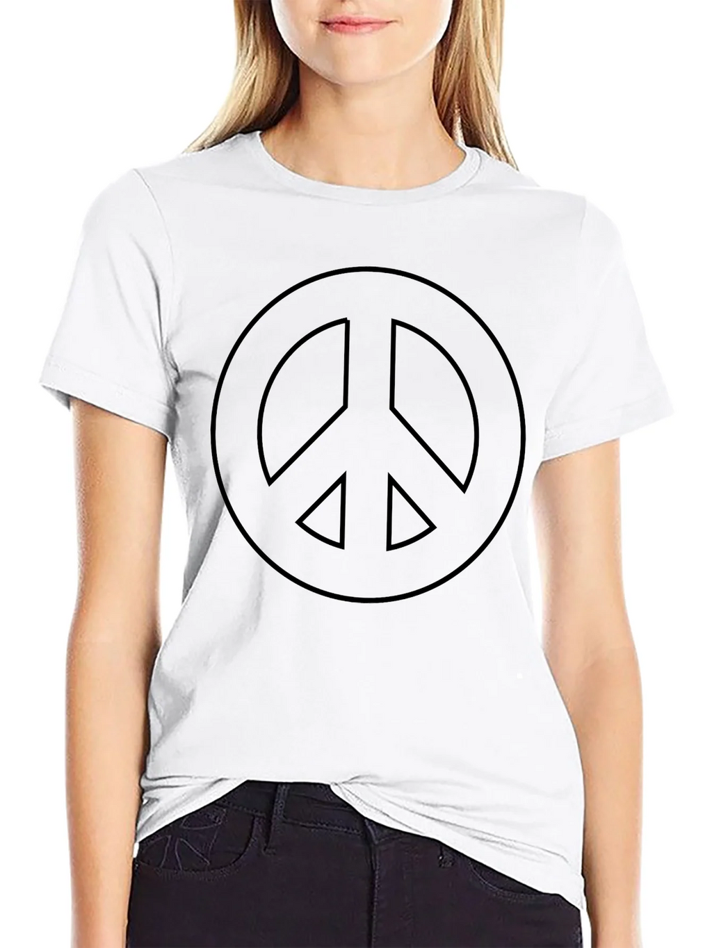Peace Symbol Black T-Shirt - Soft & Comfortable product image 8