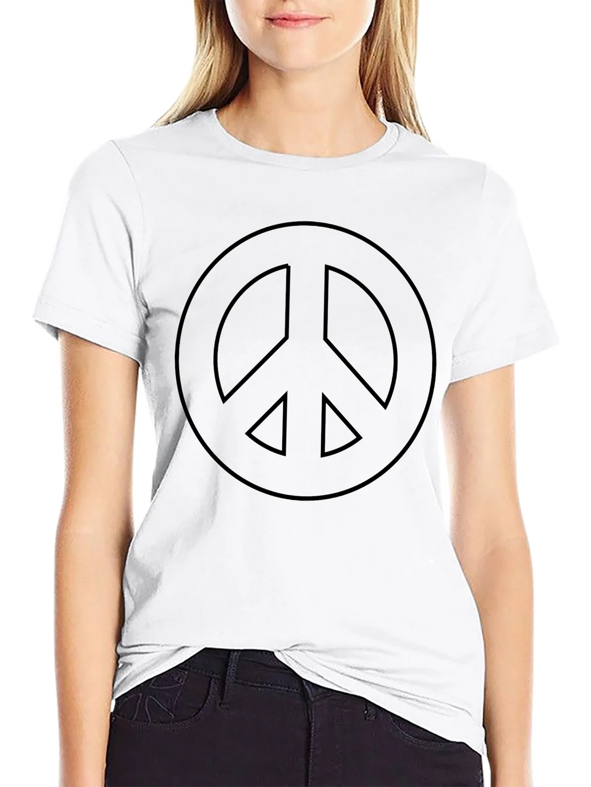 Peace Symbol Black T-Shirt - Soft & Comfortable product image 8