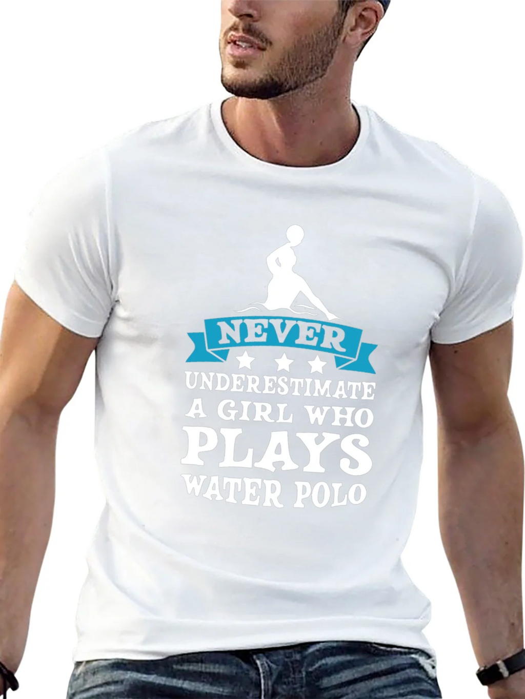 Never Underestimate Water Polo Girl T-Shirt product image 12