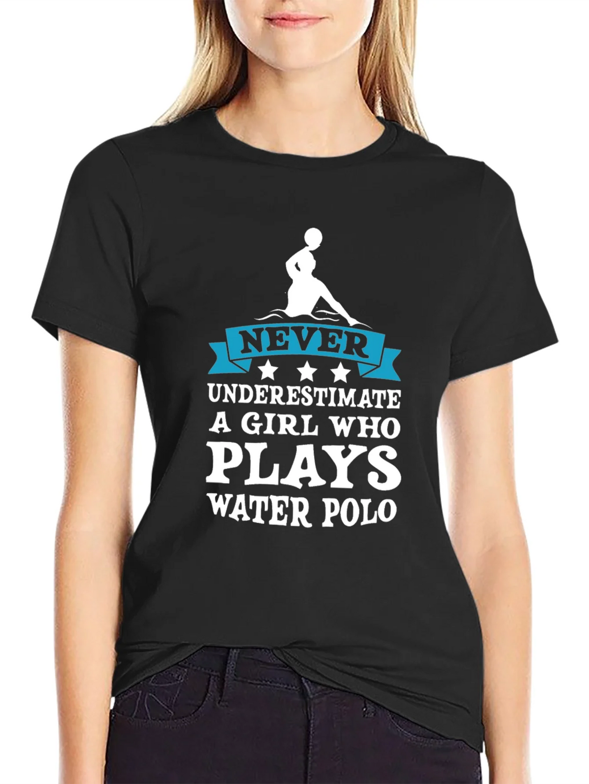 Never Underestimate Water Polo Girl T-Shirt product image 2