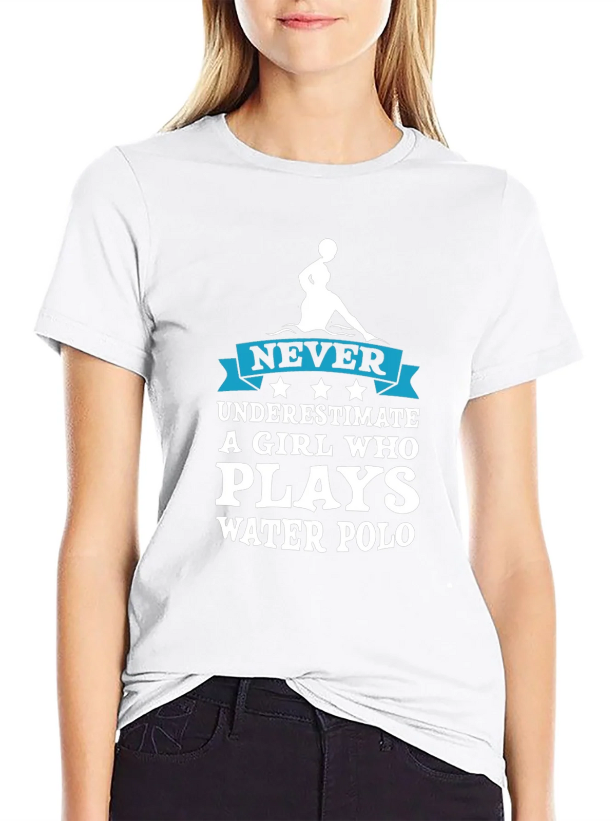 Never Underestimate Water Polo Girl T-Shirt product image 8