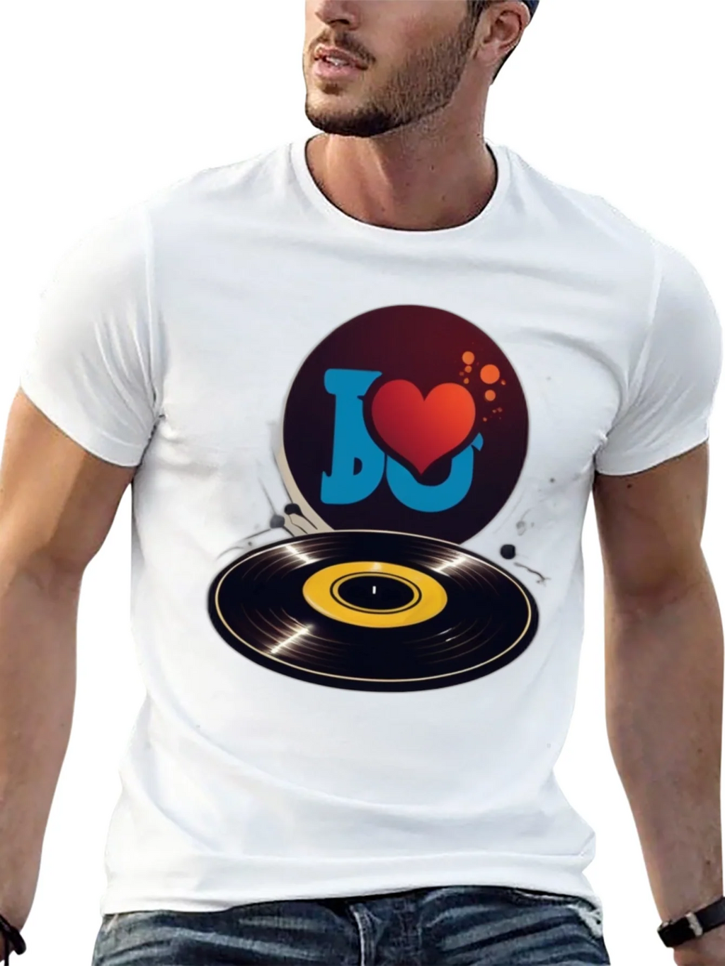 I Love Music Graphic Tee - Retro Vinyl Record Shirt product image 12