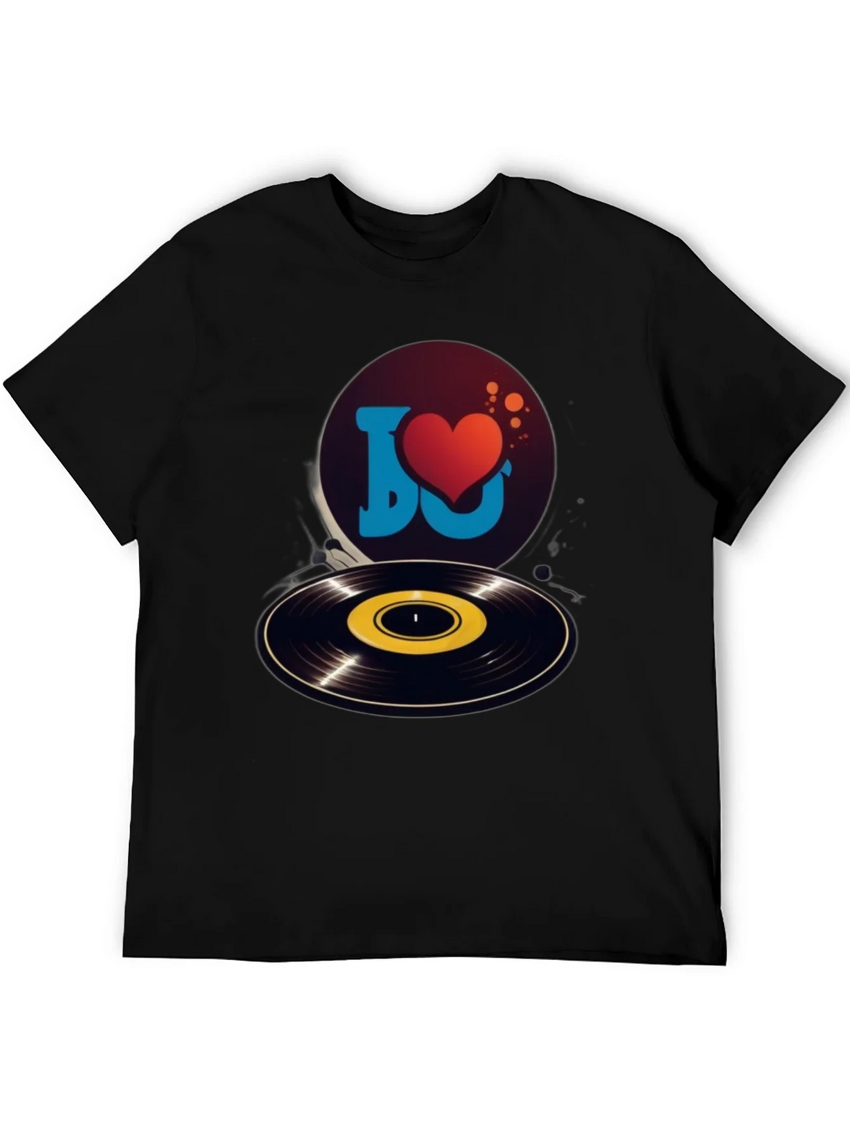 I Love Music Graphic Tee - Retro Vinyl Record Shirt product image 5