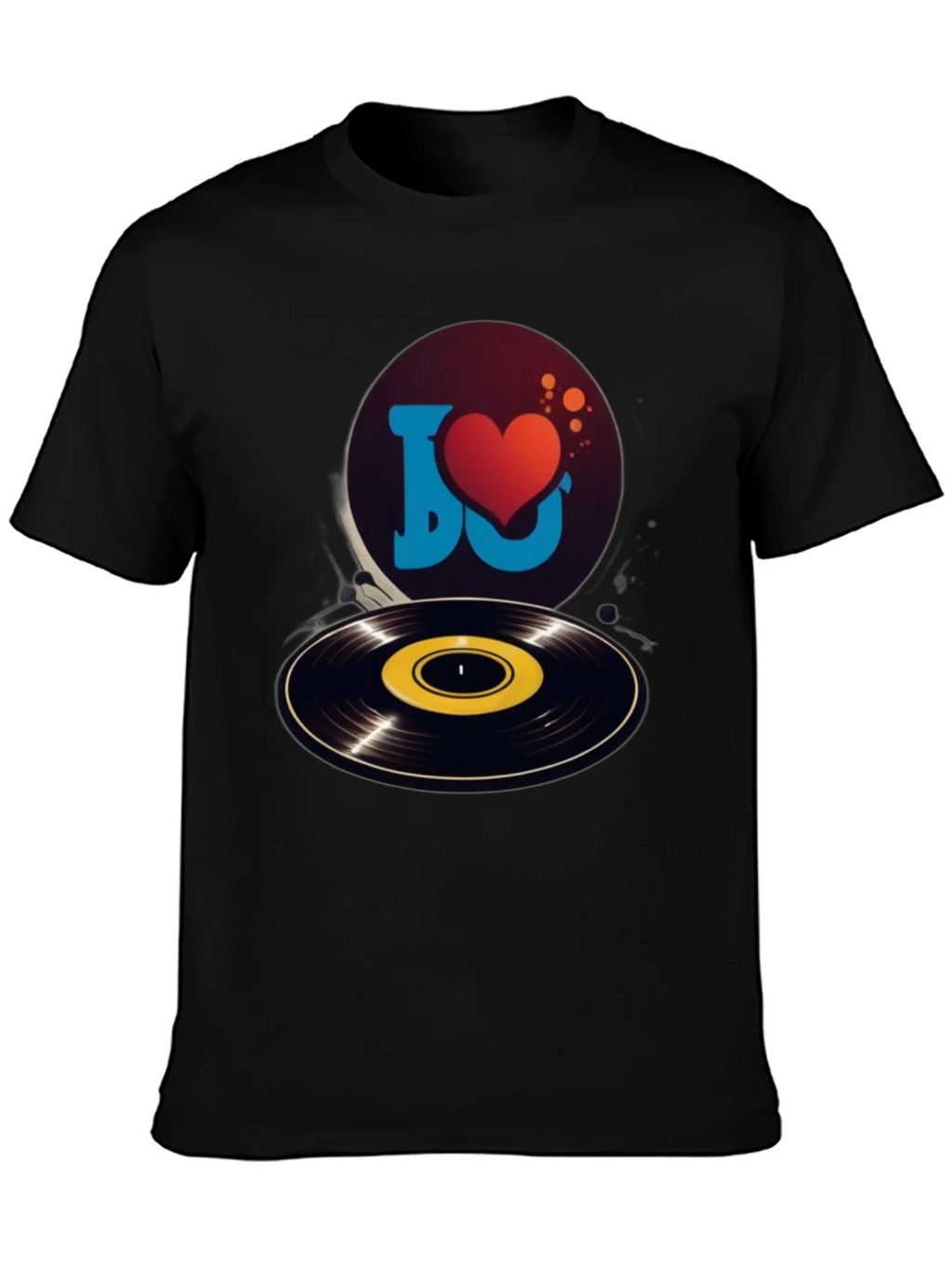 I Love Music Graphic Tee - Retro Vinyl Record Shirt product image 3