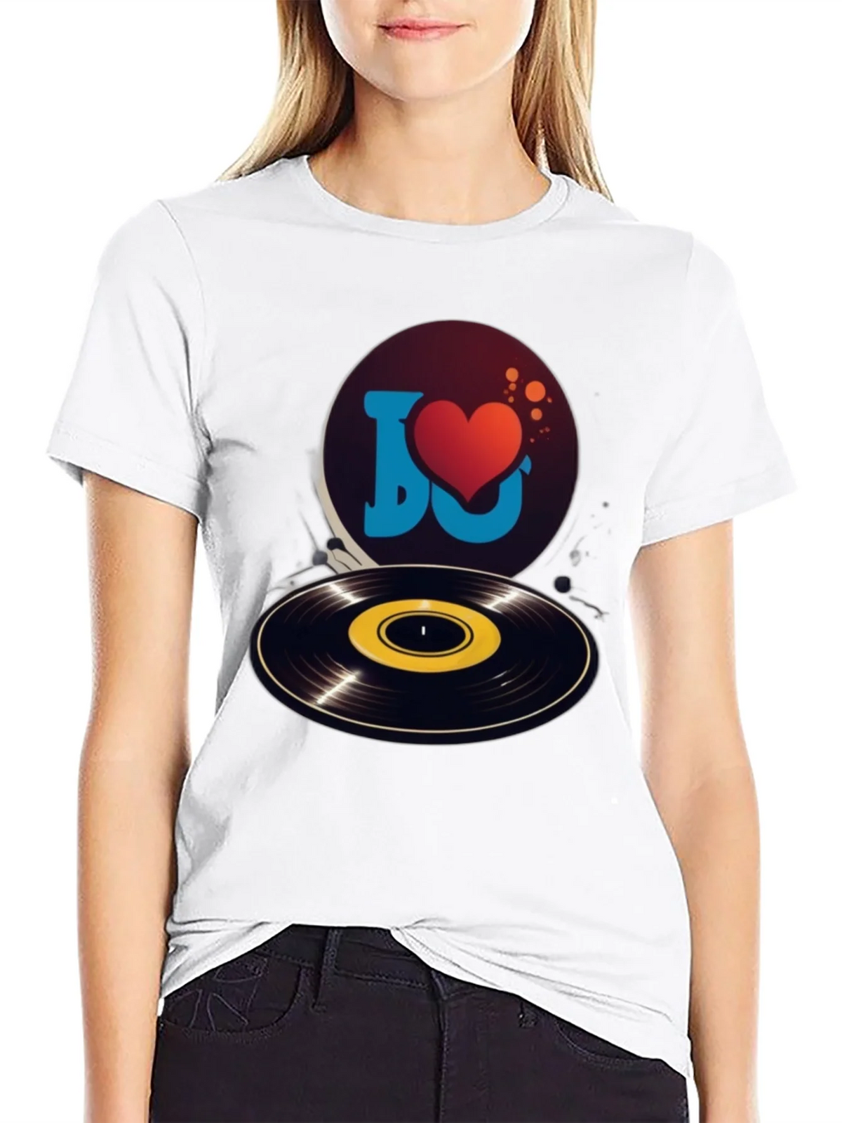 I Love Music Graphic Tee - Retro Vinyl Record Shirt product image 8
