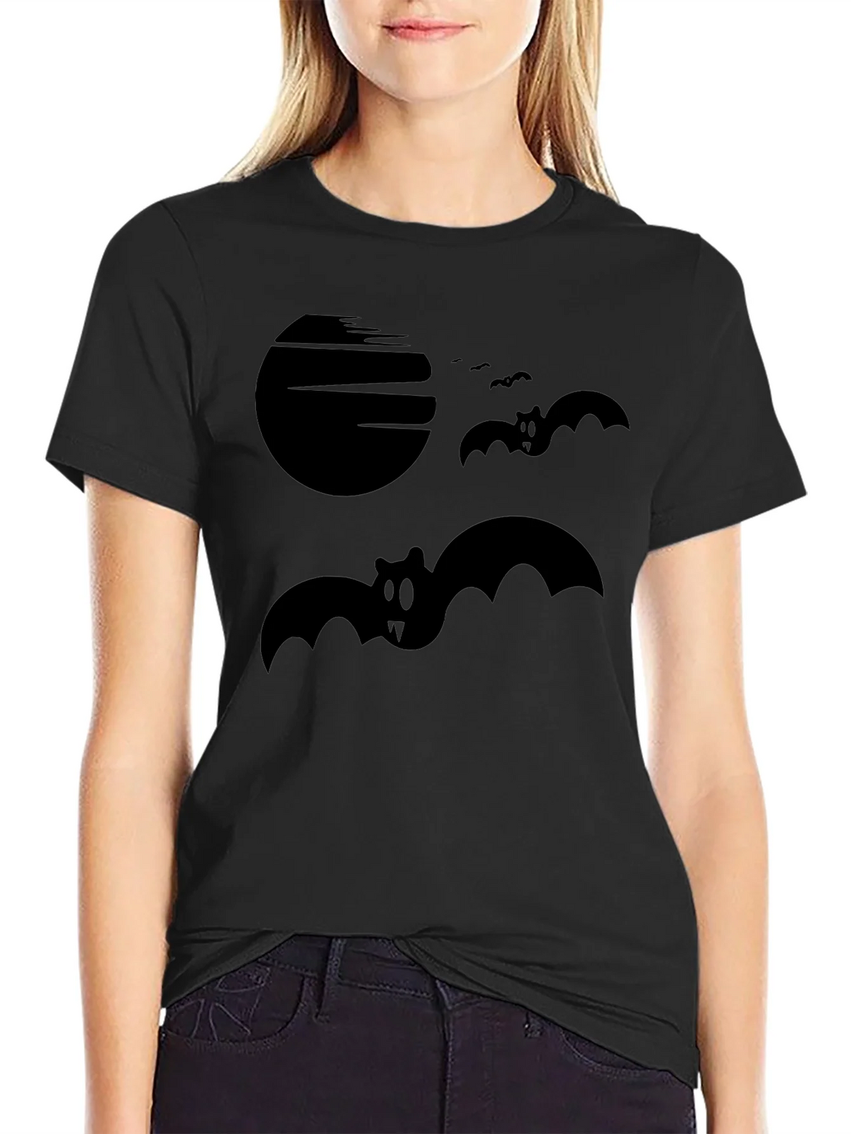 Spooky Bats Graphic Tee - Halloween Style Shirt product image 1