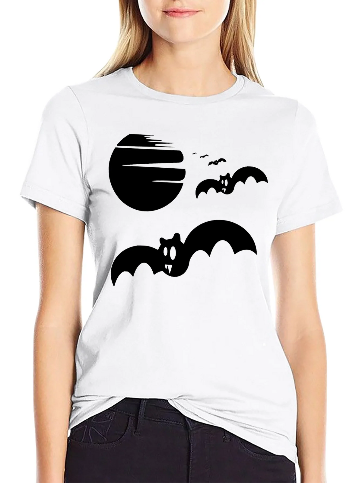 Spooky Bats Graphic Tee - Halloween Style Shirt product image 6