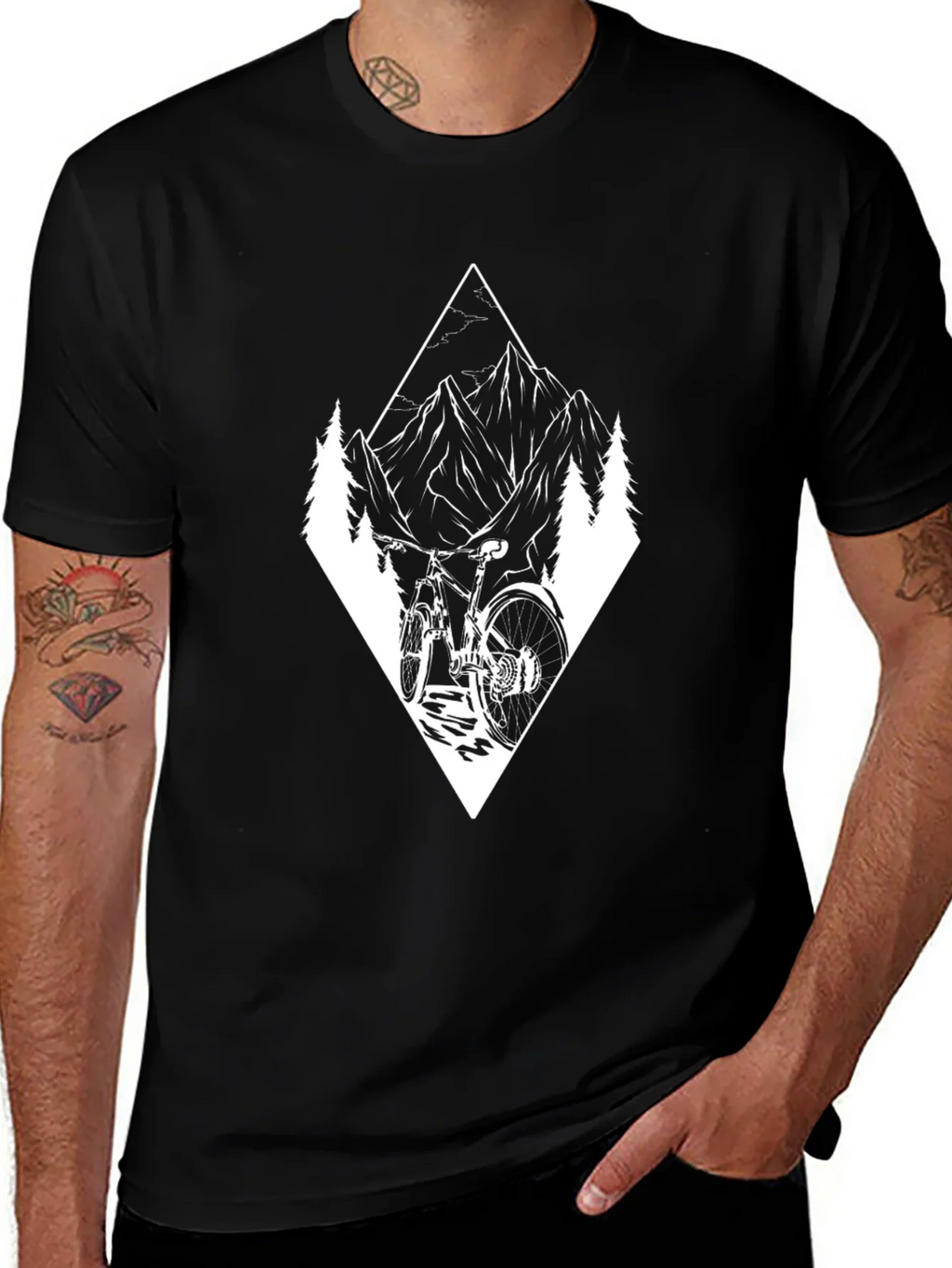 Mountain Bike Adventure Graphic Tee - Black product image 1