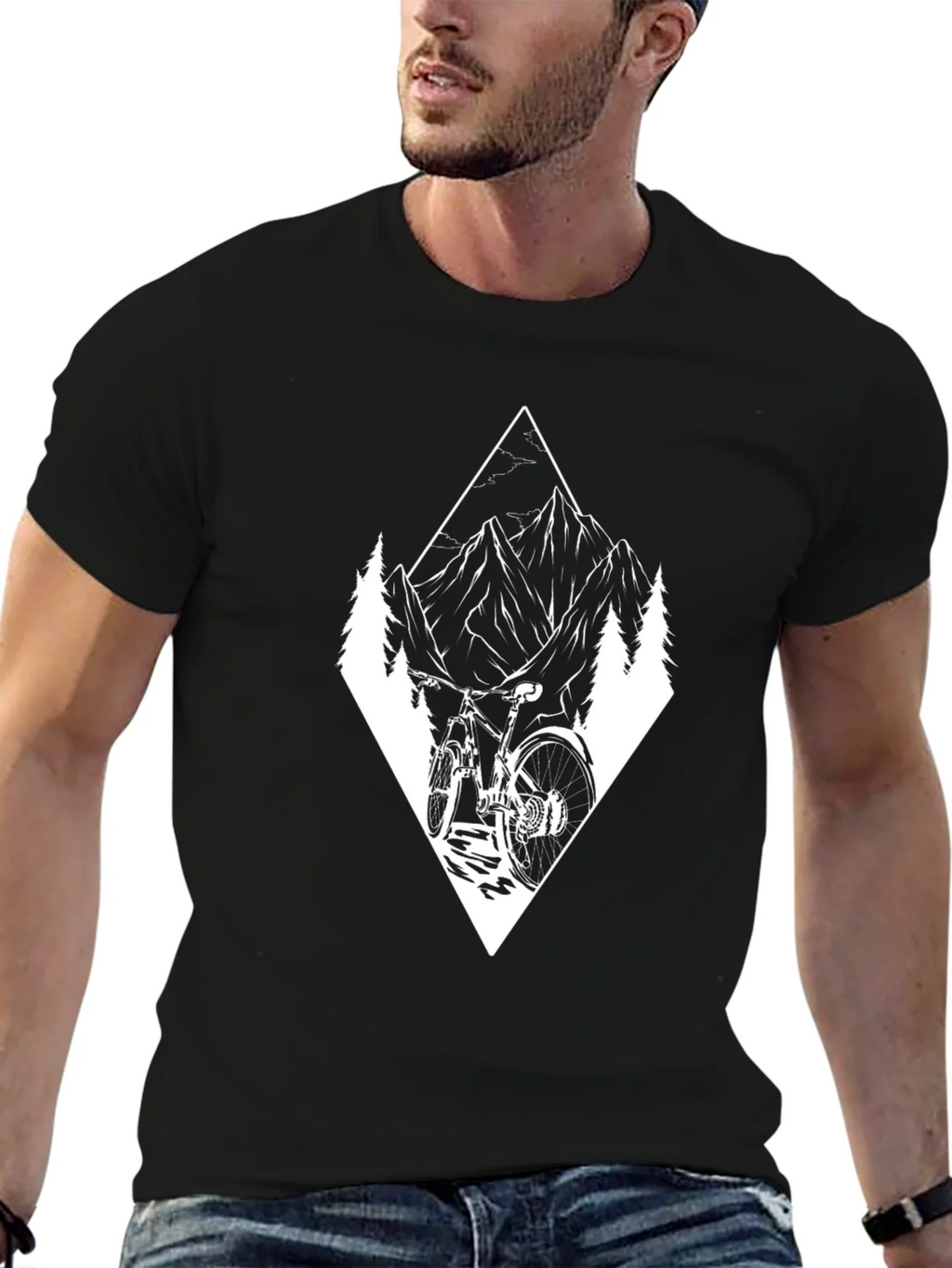 Mountain Bike Adventure Graphic Tee - Black product image 6