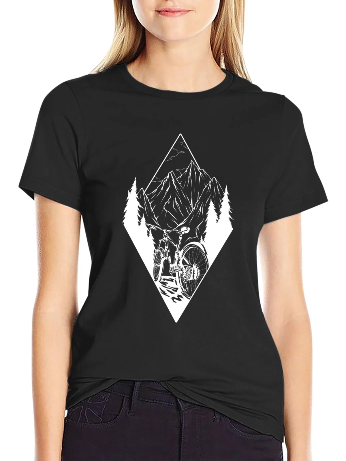 Mountain Bike Adventure Graphic Tee - Black product image 2