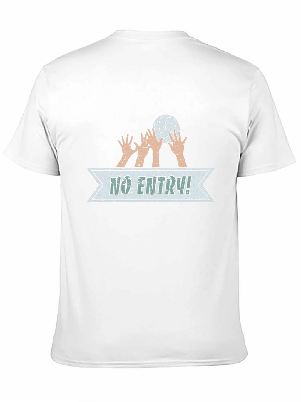 Volleyball No Entry Graphic Black T-Shirt product image 10