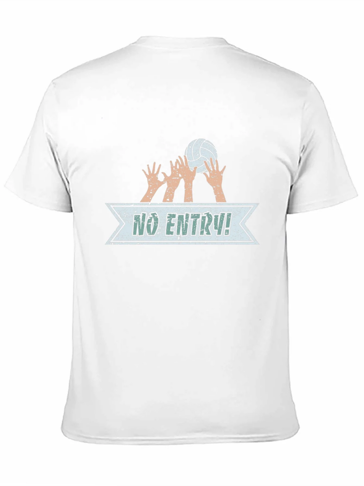 Volleyball No Entry Graphic Black T-Shirt product image 10