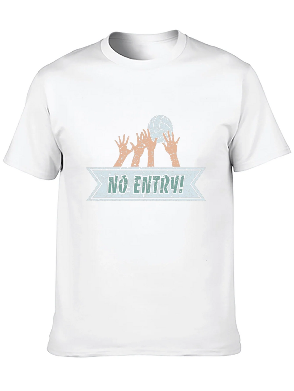 Volleyball No Entry Graphic Black T-Shirt product image 9