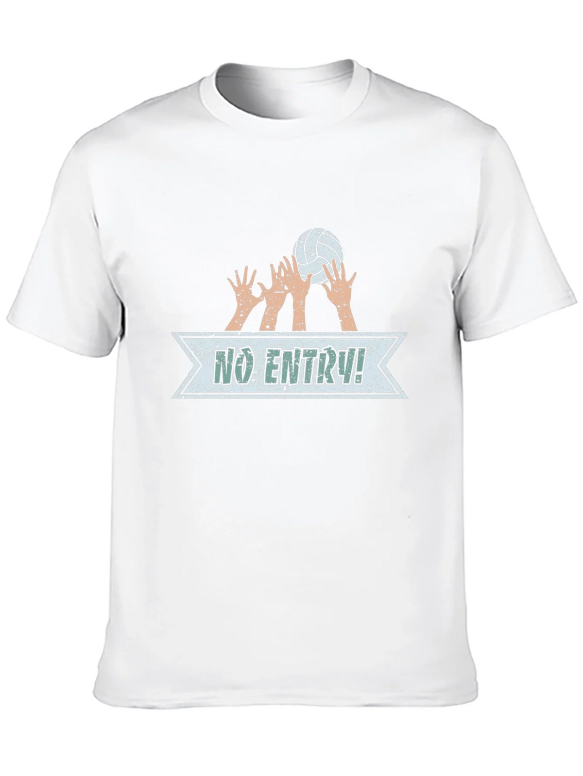 Volleyball No Entry Graphic Black T-Shirt product image 9