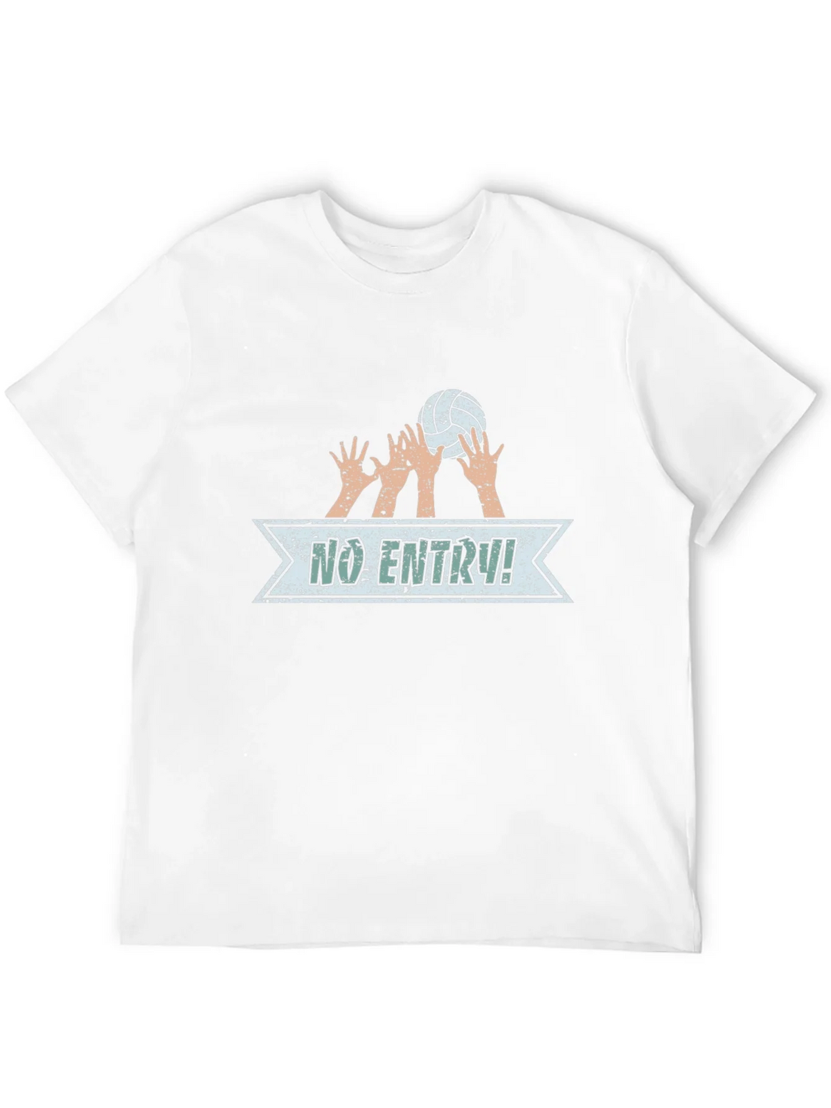 Volleyball No Entry Graphic Black T-Shirt product image 11
