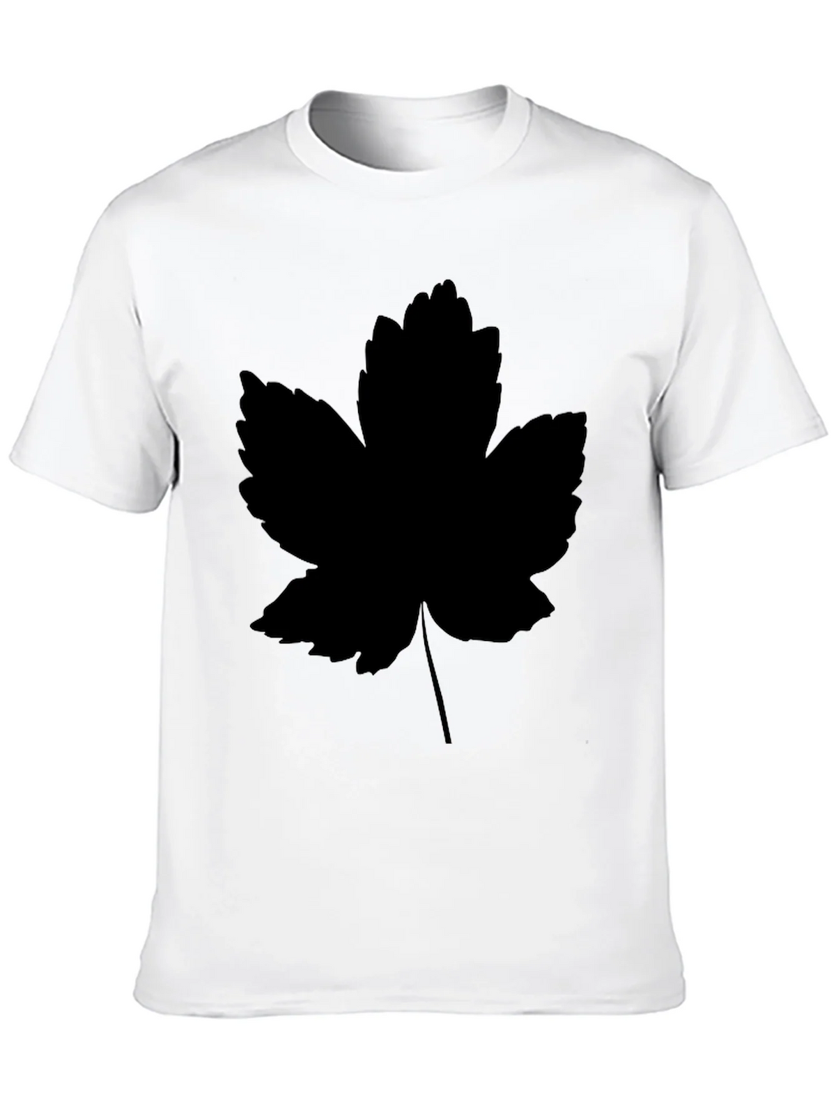 Leaf Print Black T-Shirt - Casual Style product image 9
