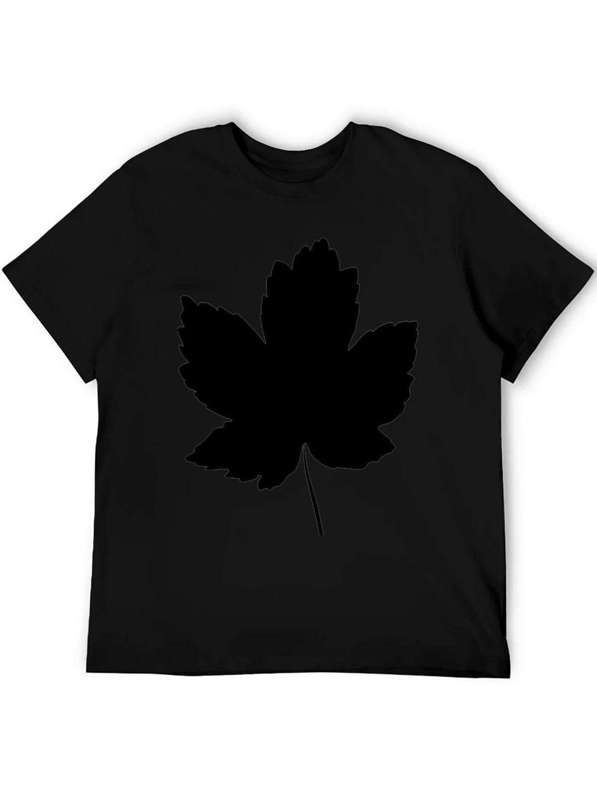 Leaf Print Black T-Shirt - Casual Style product image 5