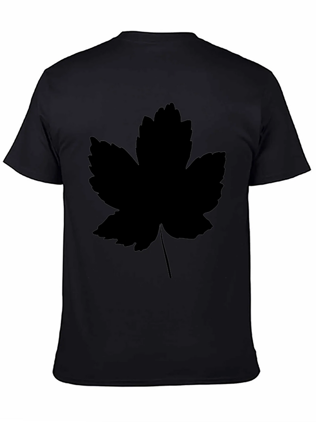 Leaf Print Black T-Shirt - Casual Style product image 4