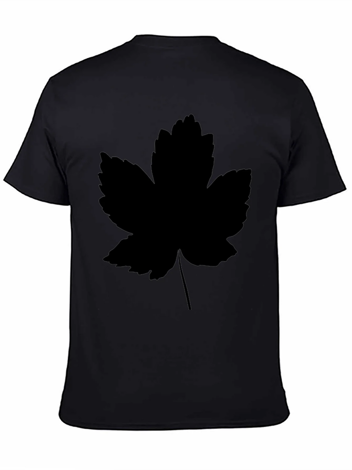 Leaf Print Black T-Shirt - Casual Style product image 4