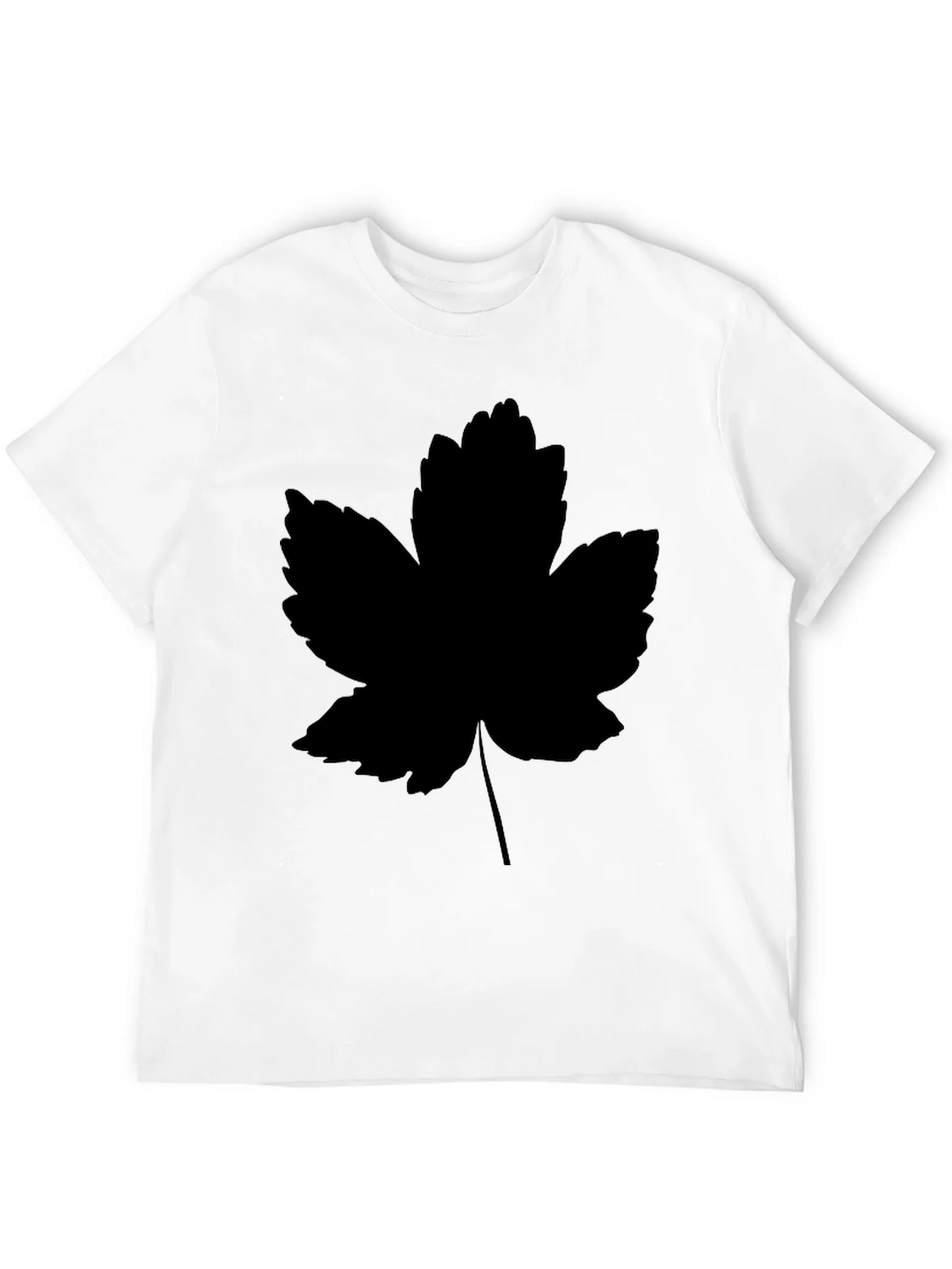 Leaf Print Black T-Shirt - Casual Style product image 11