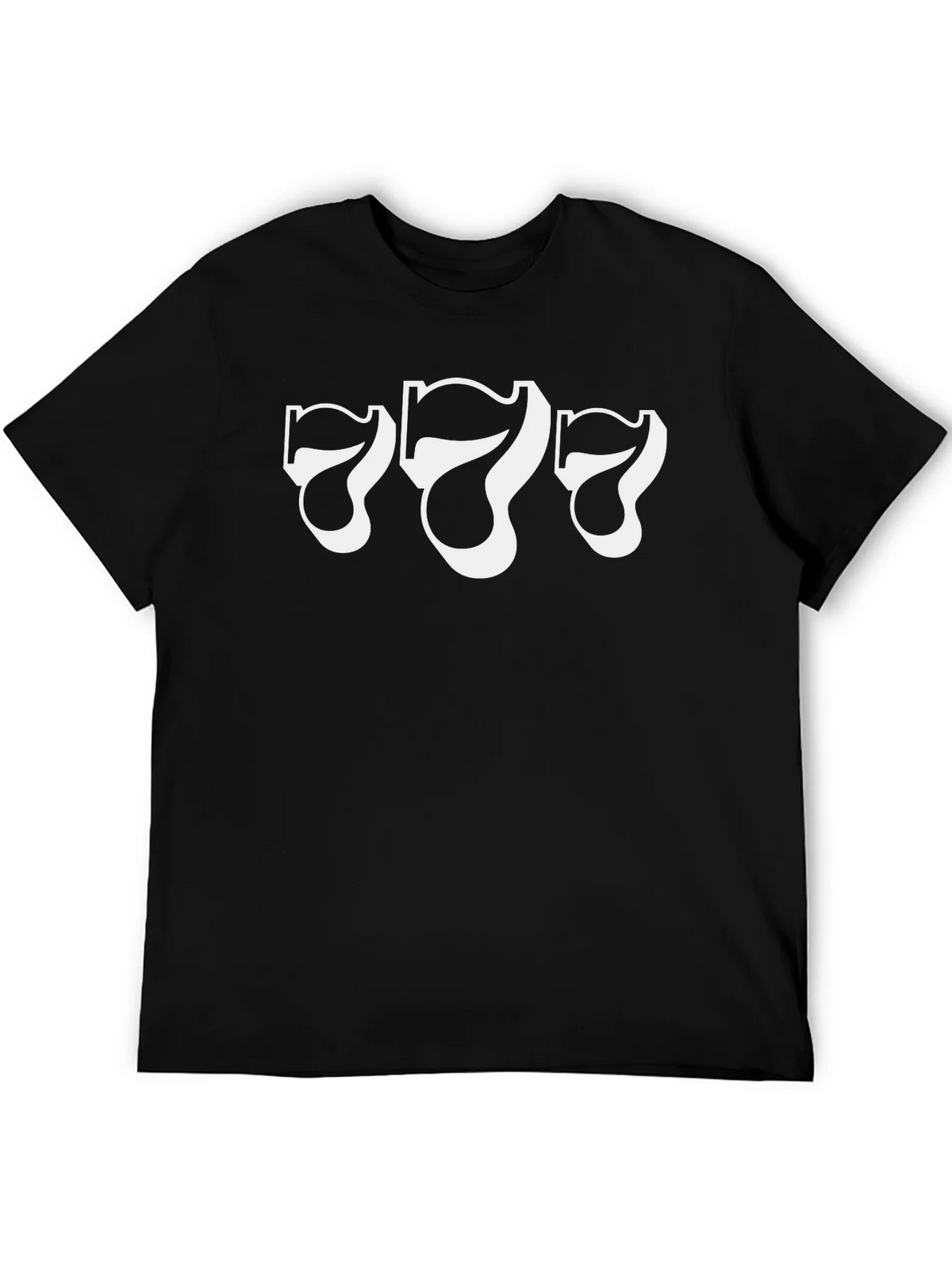 Lucky 777 Black Cotton Graphic Tee product image 5
